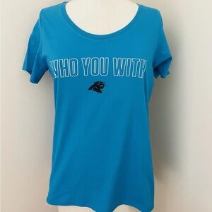 NWT NFL Football Carolina Panthers Blue Nike Women’s Tee T-Shirt Top M